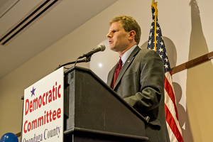 Rep. Dan Maffei (D-Syracuse) gives a concession speech after losing in the 24th Congressional District race on Tuesday night.