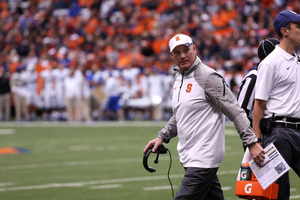 Scott Shafer was fired as head coach of the Syracuse football team on Monday. He will coach the final game of the season against Boston College on Saturday.