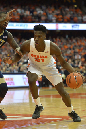 Syracuse forward Tyler Roberson scored zero points against Pittsburgh on Saturday. It was his worst scoring performance of the season. 