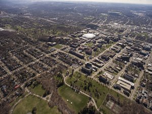 The proposed promenade for Syracuse University would make University Place a pedestrian-friendly walkway for students — preventing vehicles from driving there.