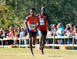 After competing at the IAAF World Championships, Justyn Knight is still awaiting his senior year cross-country debut.