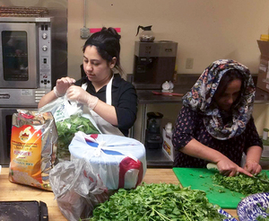 Soniya and Sima Tajik prepare a meal. RISE and My Lucky Tummy are both focused on the empowerment of refugees. 