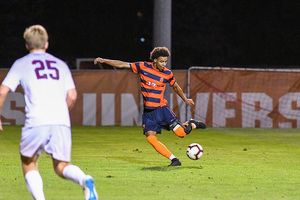 Tajon Buchanan scored a pair of goals against Louisville on Friday. 