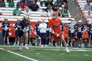 Syracuse struggled to capitalize on good scoring chances against the Fighting Irish. 