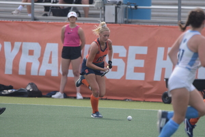 Charlotte De Vries becomes the third SU player to record a hat trick this season. Joy Haarman and Quirine Comans notched them against Vermont and Columbia, respectively.