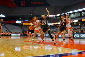 “I think once we settled in, we knew what we could do and honed in on what our strengths were.” Syracuse breezed past Lafayette in its season opener to win 75-41.