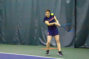 Miyuka Kimoto defeated then-No. 3 Amelia Rajecki of NC State and then-No. 28 ranked Casie Wooten of Wake Forest over her past two matches.