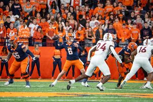 Syracuse limited star Virginia Tech edge rusher Antwaun Powell-Ryland en route to its come-from-behind overtime victory over the Hokies. 