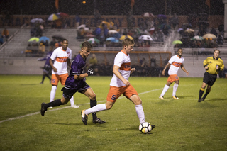 Sophomore defender John-Austin Ricks works with the ball. 