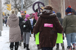 The Syracuse march was organized independently of the national Women's March organization, which recently came under fire after accusations of anti-semitism.