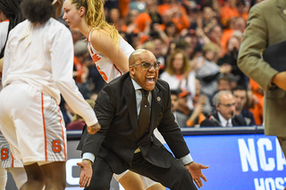 Quentin Hillsman yells at his team.