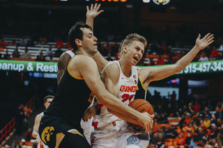 Iowa's defense smothered Marek Dolezaj and the Syracuse offense, holding it to a 36.5% shooting percentage from the field.